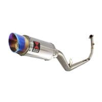 KTM 125 Duke 2024 - 2025 Exhaust System 200 mm Round Stainless Blue Tip Silencer