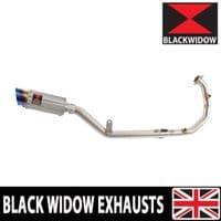 KTM 125 Duke 2024 - 2025 Exhaust System 200 mm Round Stainless Blue Tip Silencer
