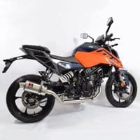 KTM 125 Duke 2024 - 2025 Exhaust System 230 mm Oval Stainless Silencer