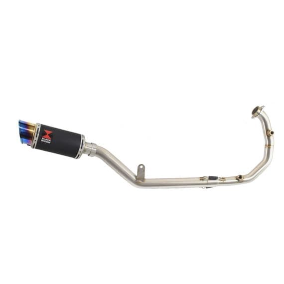 KTM 125 Duke 2024 Exhaust System 200 mm Round Stainless Black Blue Tip Silencer