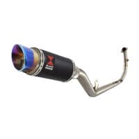 KTM 125 Duke  204 - 2025 Exhaust System 200 mm Round Stainless Black Blue Tip Silencer