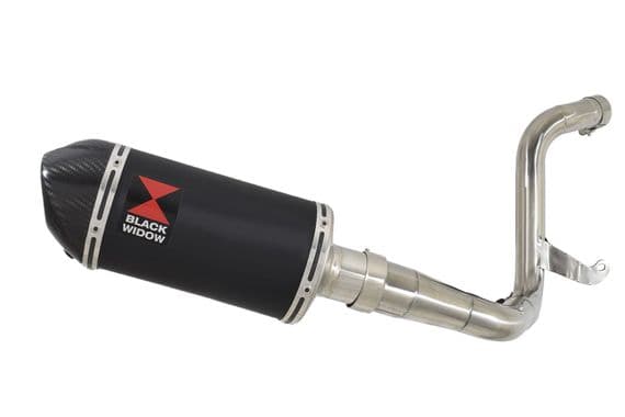 KTM 200 Duke 2011-2016 De Cat Exhaust Silencer Kit + 200mm Oval Black Stainless Carbon Tip