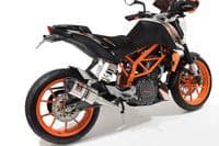 KTM 200 Duke 2011-2016 De Cat Exhaust Silencer Kit + 200mm Oval Stainless Carbon Tip