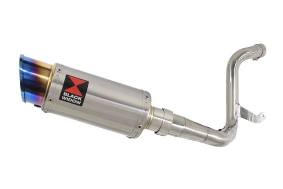 KTM 200 Duke 2011-2016 De Cat Exhaust Silencer Kit + 200mm Round Blue Tip Stainless