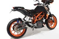 KTM 200 Duke 2011-2016 De Cat Exhaust Silencer Kit + 230mm Round Blue Tip Carbon