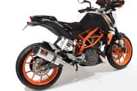 KTM 200 Duke 2011-2016 De Cat Exhaust Silencer Kit + 300mm Oval Stainless Carbon Tip