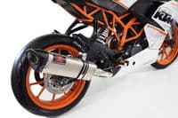 KTM 200 Duke 2011-2016 De Cat Exhaust Silencer Kit + 350mm Tri Oval Stainless Carbon Tip