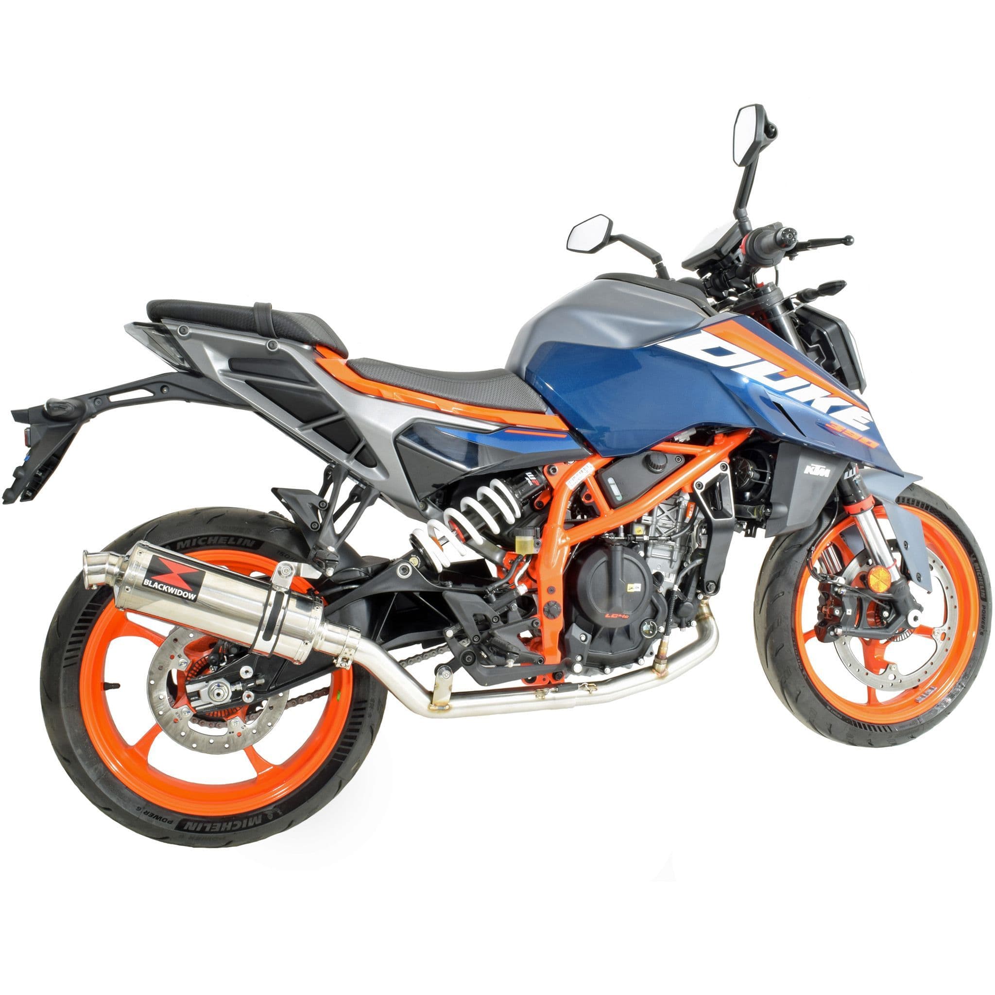 KTM 390 Duke 2024 2025 Exhaust System 300mm Round Stainless Silencer