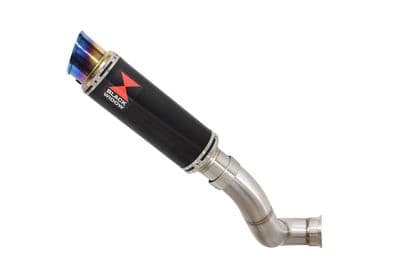 KTM 690 Duke 2012-2019 Exhaust Silencer 230mm GP Round Blue Tip Black Stainless