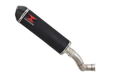 KTM 690 Duke 2012-2019 Exhaust Silencer 400mm Oval Black Stainless Carbon Tip