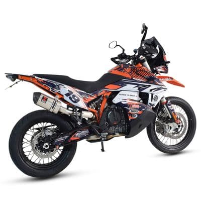 KTM 790 Adventure 2019 - 2026 Exhaust Silencer 200mm Oval Stainless Carbon Tip