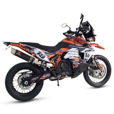 KTM 790 Adventure 2019 - 2026 Exhaust Silencer 360mm GP Round Black Stainless