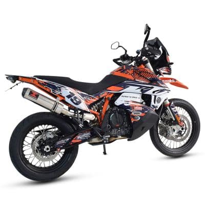 KTM 790 Adventure 2019 - 2026 Exhaust Silencer 370mm Round Stainless Carbon Tip
