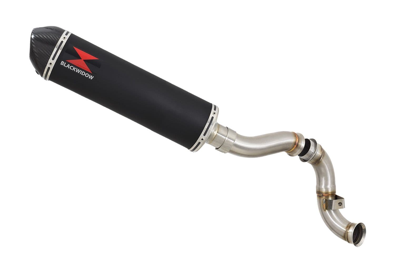 その他 job KTM 790 Duke 18-24 400mm Black Stainless Carbon Tip Silencer Kit