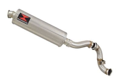 KTM 790 Duke 2018 - 2024 400mm Oval Stainless Silencer Kit & De - Cat Eliminator Exhaust Pipe