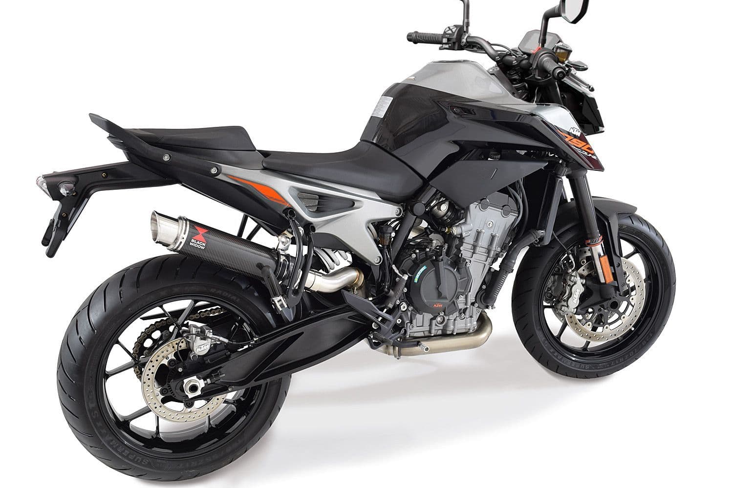 KTM 790 Duke 2018 - 2024 Exhaust Silencer 350mm Round GP Carbon