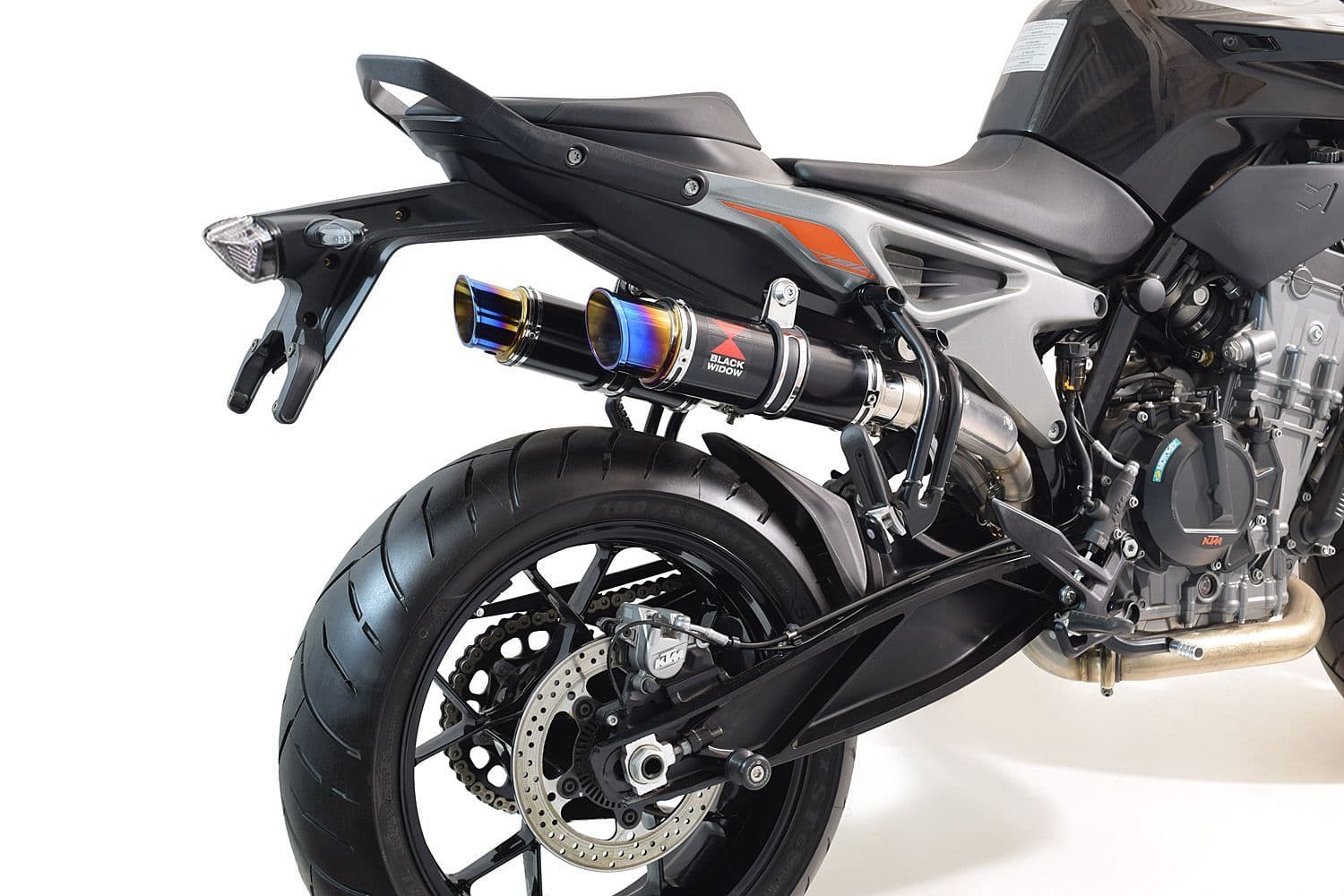 k KTM 790 Duke 2018 - 2024 Twin 230mm Round Black Stainless