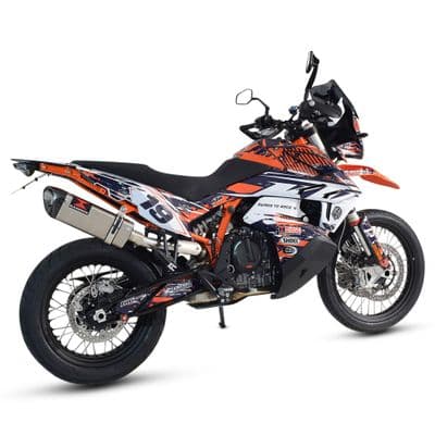 KTM 890 Adventure 2021 - 2026 Exhaust Silencer 300mm Tri Oval Stainless Carbon Tip
