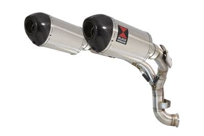 KTM 890 Duke 20 - 24 Twin 200mm Oval Stainless Silencers Carbon Tip & De-Cat Eliminator Exhaust Pipe
