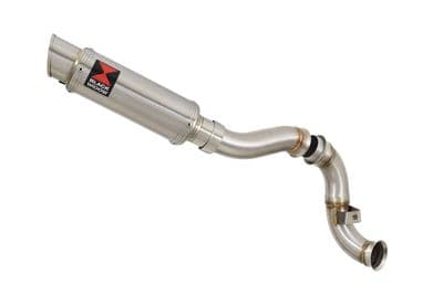 KTM 890 Duke 2020 - 2024 200mm Round Stainless Silencer Kit & De - Cat Eliminator Exhaust Pipe