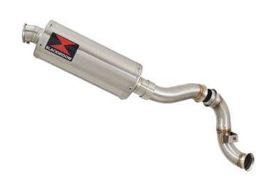 KTM 890 Duke 2020 - 2024 300mm Oval Stainless Silencer Kit & De - Cat Eliminator Exhaust Pipe