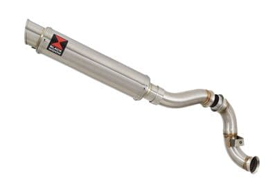 KTM 890 Duke 2020 - 2024 350mm GP Round Stainless Silencer Kit & De - Cat Eliminator Exhaust Pipe