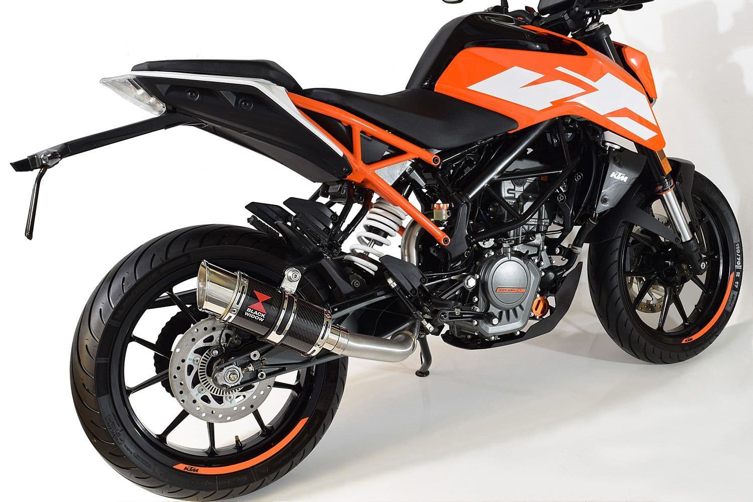 KTM RC 125 17-20 De Cat Eliminator Pipe 200mm Round Carbon