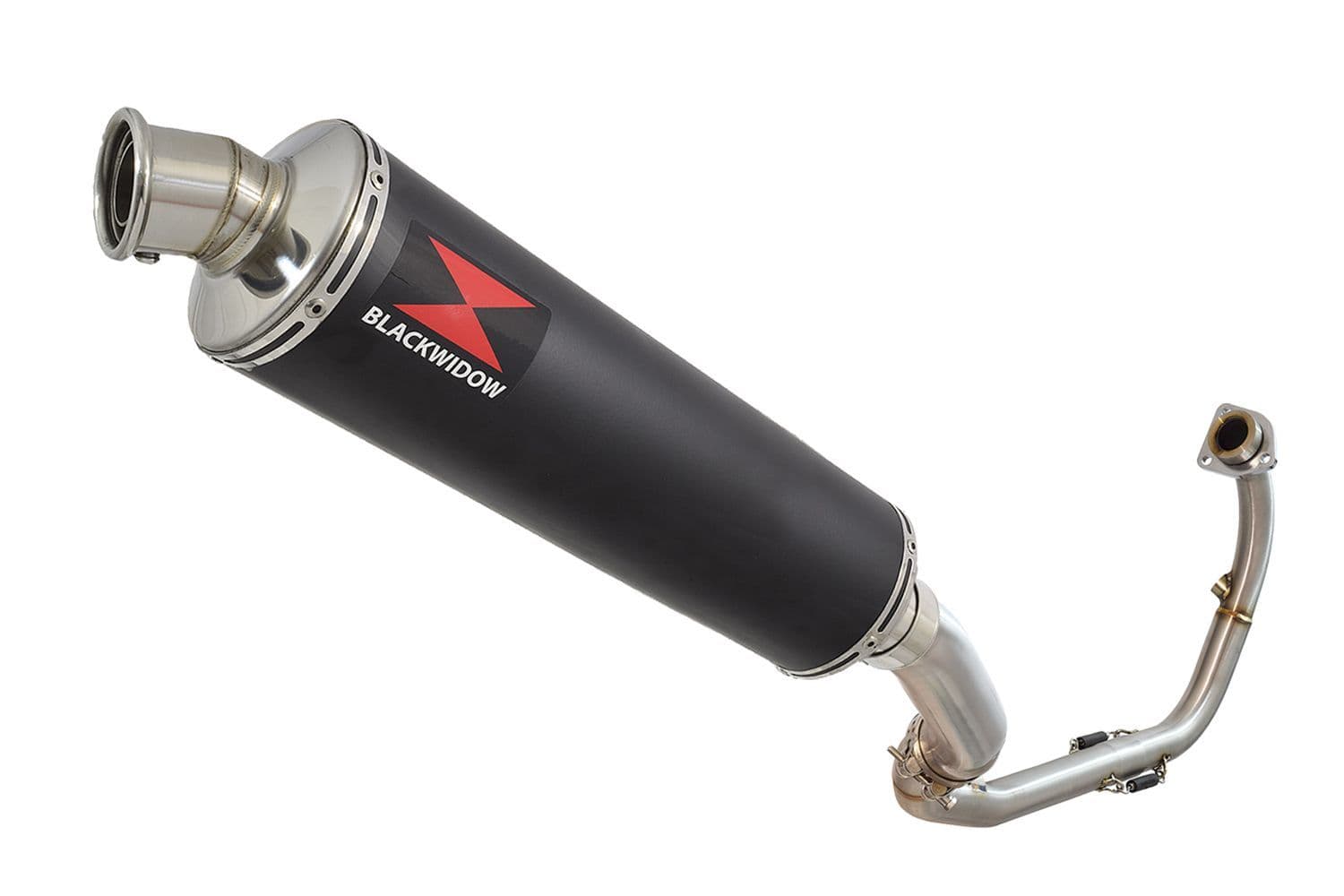 KTM RC 125 Duke 2021-2023 De-Cat Exhaust System 400mm Round Black