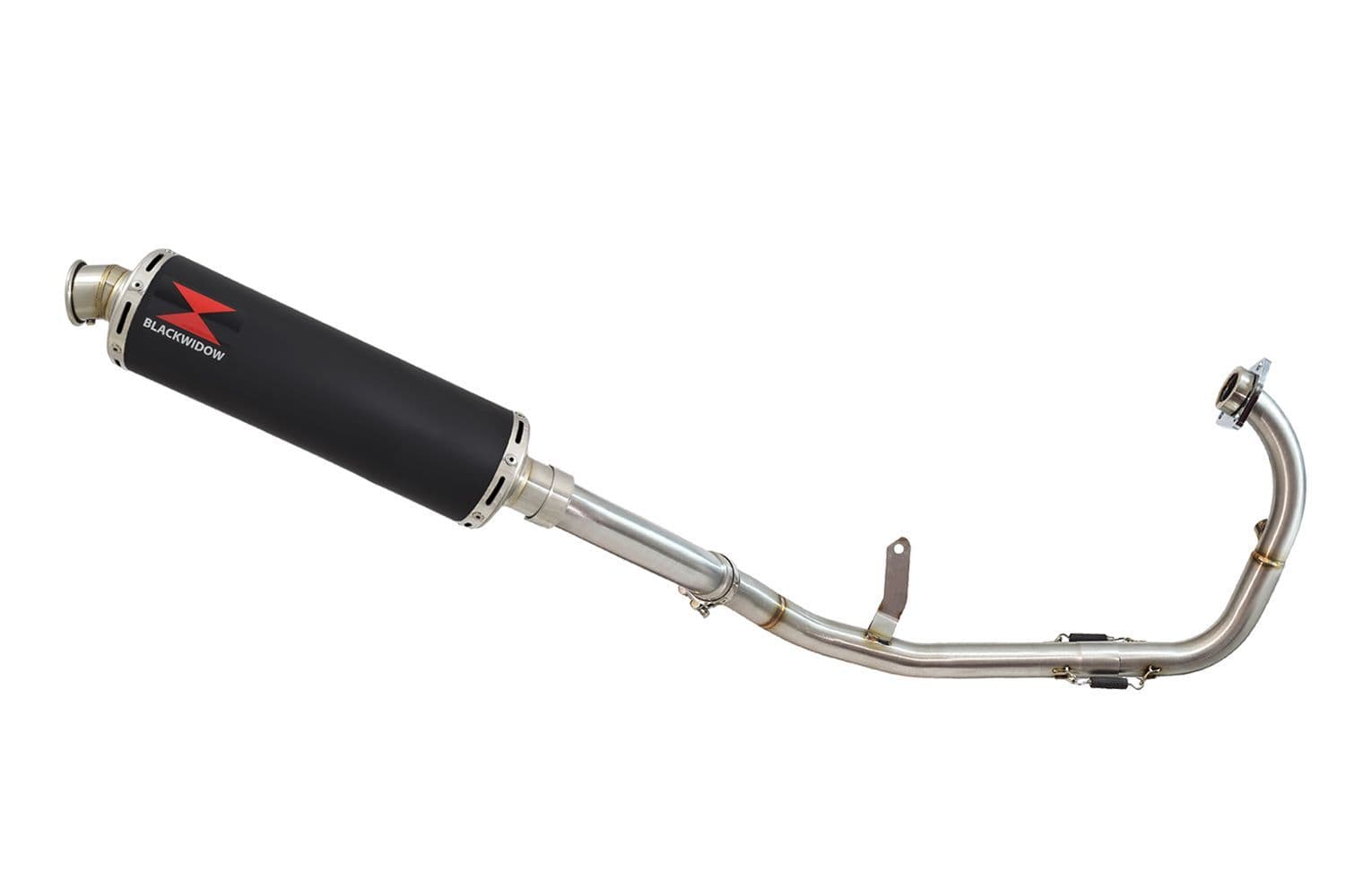 P KTM RC 125 Duke 2021-2023 De-Cat Exhaust System 400mm Round Black