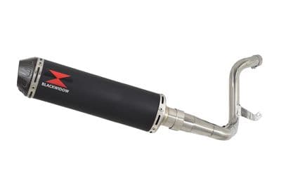 KTM RC 200 2011-2016 De Cat Exhaust Silencer Kit + 370mm Round Black Stainless Carbon Tip