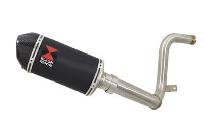 KTM RC 250 17-19 De Cat Eliminator Pipe + 200mm Oval Black Stainless Carbon Tip Silencer Kit