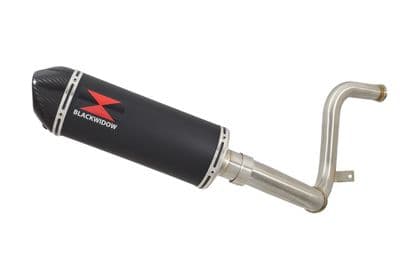 KTM RC 250 17-19 De Cat Eliminator Pipe + 300mm Oval Black Stainless Carbon Tip Silencer Kit