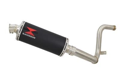 KTM RC 250 17-19 De Cat Eliminator Pipe + 300mm Oval Black Stainless Silencer Kit