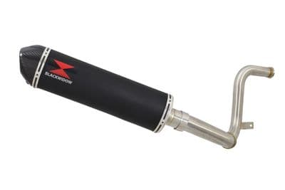 KTM RC 250 17-19 De Cat Eliminator Pipe + 400mm Oval Black Stainless Carbon Silencer Kit