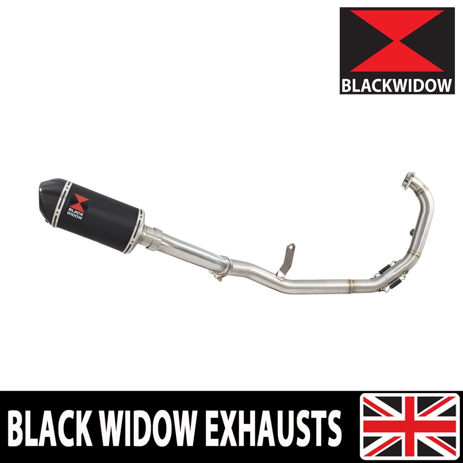 KTM RC 390 Duke 2021-2023 De-Cat Exhaust System 200mm Oval Black