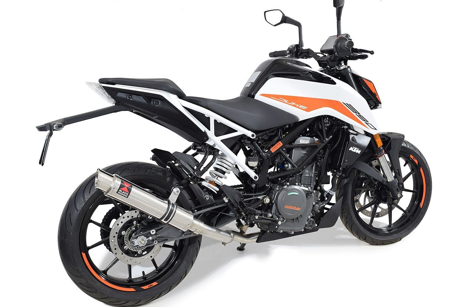 【k 】 KTM RC 390 Duke 2021-2023 De-Cat Exhaust System 350mm Round
