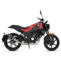 Leoncino 125 2022-2024 Performance Exhaust Full System 200mm Oval Black Steel Carbon Tip Silencer