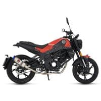 Leoncino 125 2022-2024 Performance Exhaust Full System 200mm Round GP Steel Blue Tip Silencer