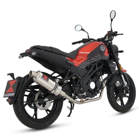 Leoncino 125 2022 - 2024 Performance Exhaust Full System 300 mm Oval Stainless Steel Silencer