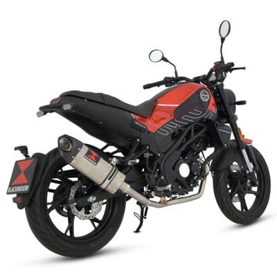 Leoncino 125 2022-2024 Performance Exhaust Full System 300mm Tri Oval Steel Carbon Tip Silencer