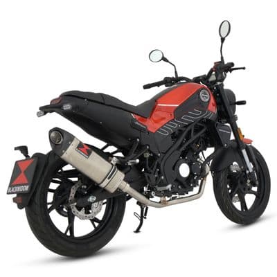 Leoncino 125 2022-2024 Performance Exhaust Full System 350mm Tri Oval Steel Carbon Tip Silencer