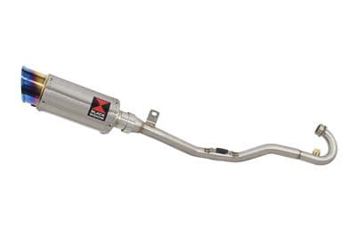 Lexmoto Adrenaline 125 2008-2016 Exhaust System + 200mm Round Stainless Blue Tip Silencer