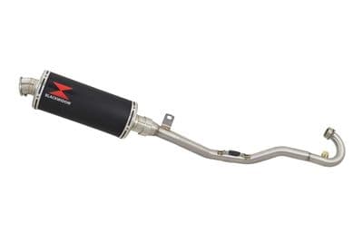 Lexmoto Adrenaline 125 2008-2016 Exhaust System + 300mm Oval Black Stainless Silencer