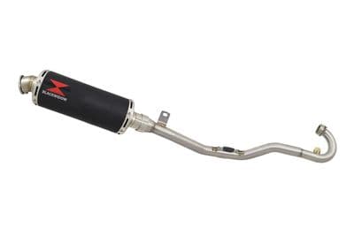 Lexmoto Adrenaline 125 2008-2016 Exhaust System + 300mm Round Black Stainless Silencer