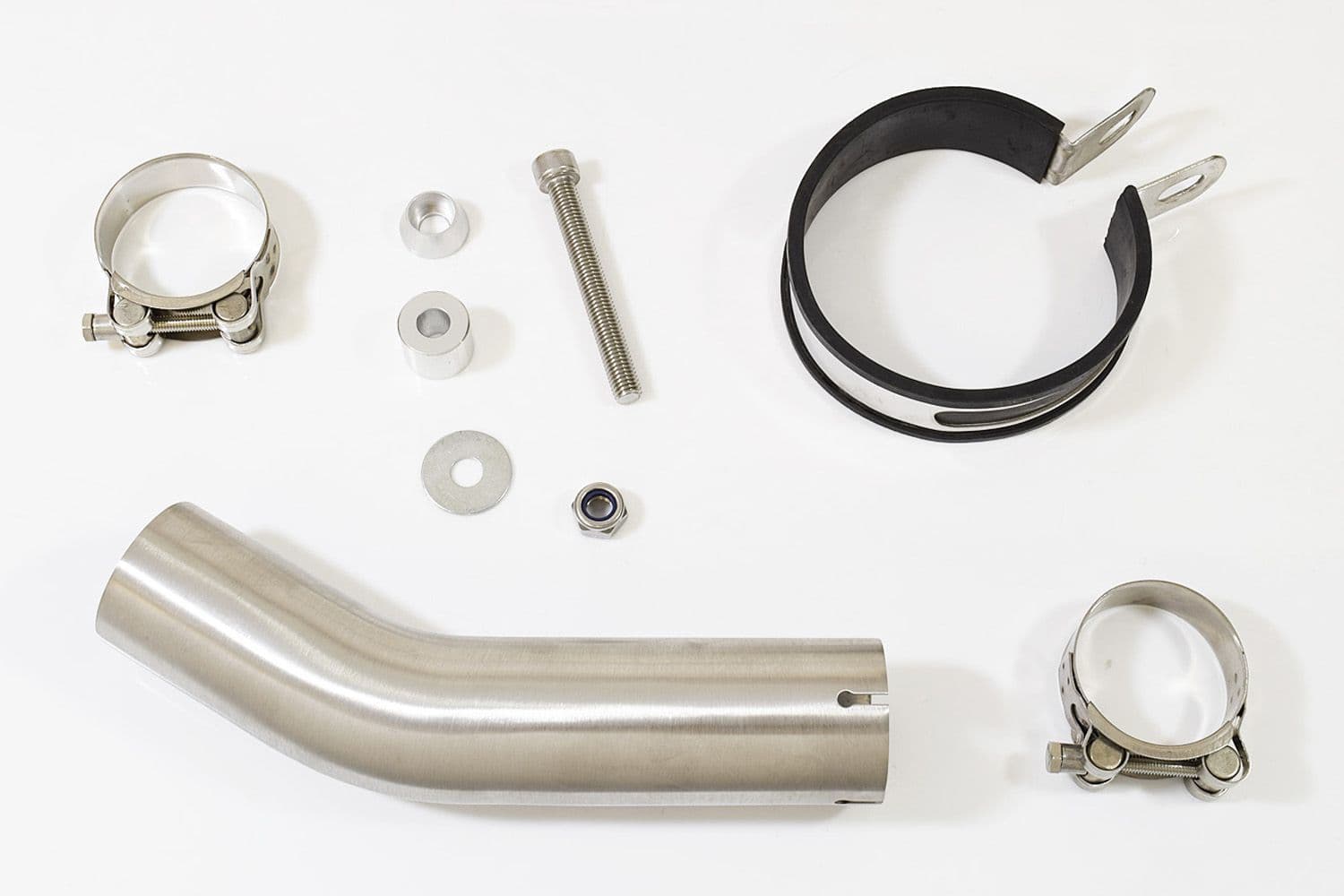 シルバー925 Lexmoto LXR 380 Exhaust Silencer 300mm Round Stainless