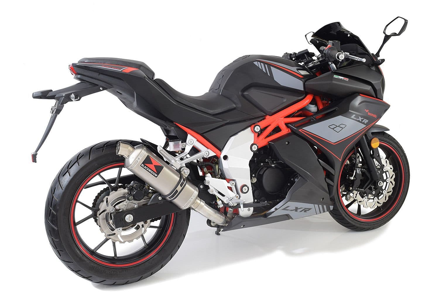 Lexmoto LXR125 Exhaust Silencer 300mm Hexagonal Brushed Stainless