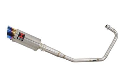 Lexmoto Viper 125 2018-2020 Exhaust System + 200mm Round Blue Tip Stainless Silencer