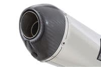 M 1000 R 2023 - 2026 Exhaust Link Pipe + 200mm Oval Stainless Carbon Tip Silencer