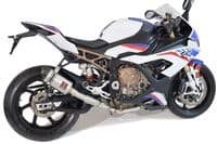 M 1000 R 2023 - 2026 Exhaust Link Pipe + 200mm Oval Stainless Carbon Tip Silencer