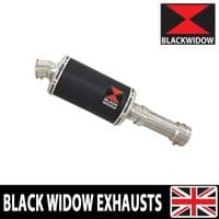 M 1000 R 2023 - 2026 Exhaust Link Pipe + 230mm Oval Black Stainless Silencer